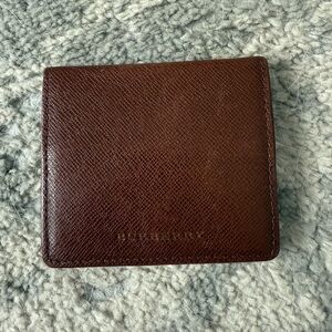 Burberry Dark Brown Leather Card Holder